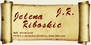 Jelena Riboškić vizit kartica